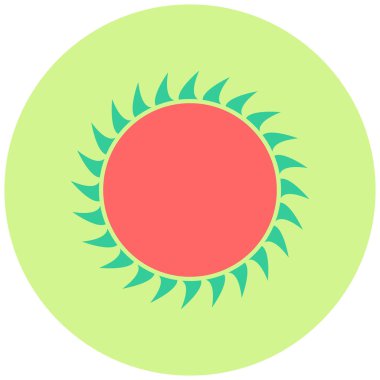 Güneş. Web simgesi basit illüstrasyon
