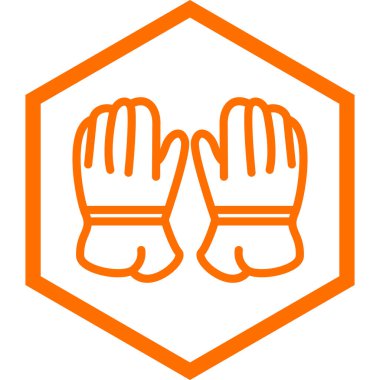 Lastik eldiven ikonu. vektör illüstrasyonu