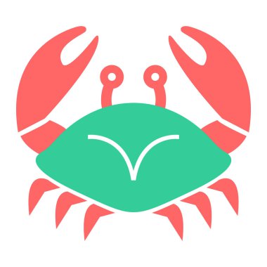 Yengeç simgesi vektör illüstrasyonu