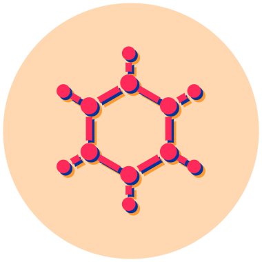 Molekül. Web simgesi basit illüstrasyon