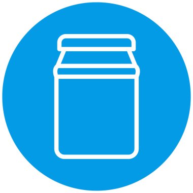 Kavanoz. Web simgesi basit illüstrasyon