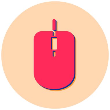 Bilgisayar faresi. Web simgesi basit illüstrasyon