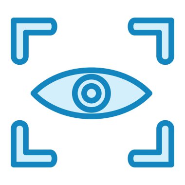 Retina vektör simgesi modern basit tasarım