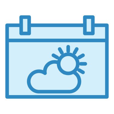 Bulut Takvimi. Web simgesi basit illüstrasyon 