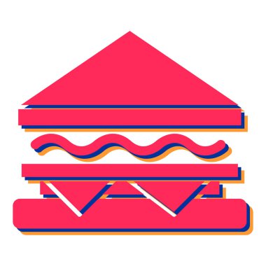 Sandviç simgesi vektör illüstrasyonu