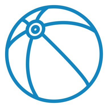 Plaj topu ikonu. Web için oyuncak halka vektör simgelerinin özet çizimi