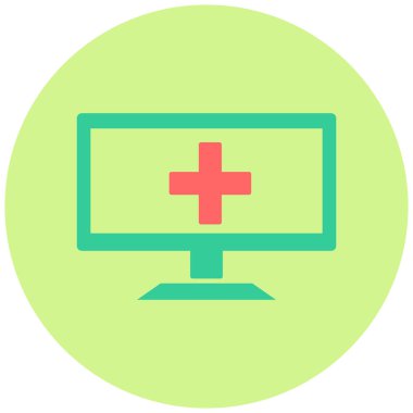 Çevrimiçi Tıbbi Yardım vektörü simgesi