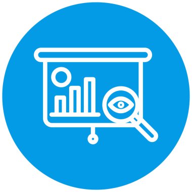 Analizler. Web simgesi basit illüstrasyon