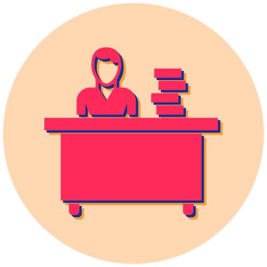 iş düz vektör simgesi