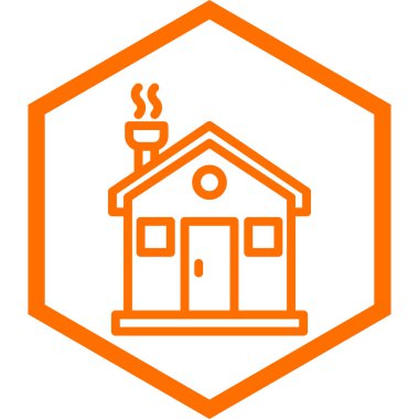 Ev. Web simgesi basit illüstrasyon