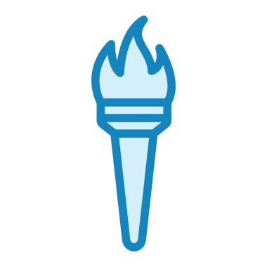 Meşale simgesi. vektör illüstrasyonu