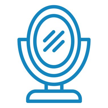 Ayna. Web simgesi basit illüstrasyon