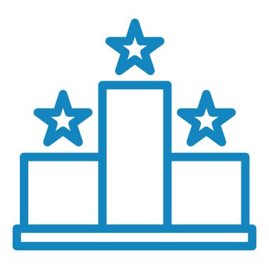 Podyum. Web simgesi basit illüstrasyon