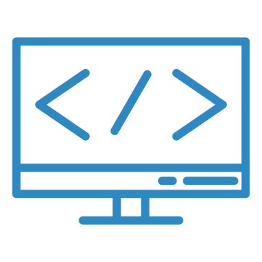 Bilgisayar. Web simgesi basit illüstrasyon