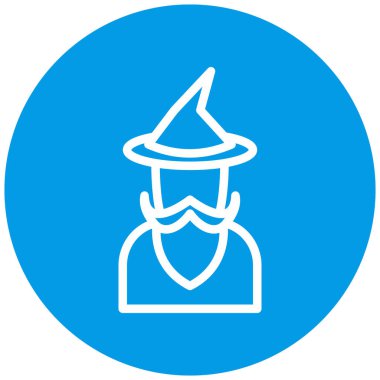 Bir cadı simgesinin vektör illüstrasyonu