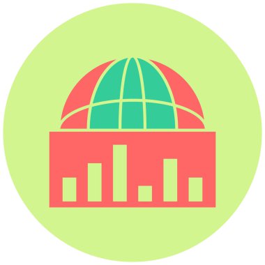 Ekonomik Diplomasi ikonu, vektör. resimleme