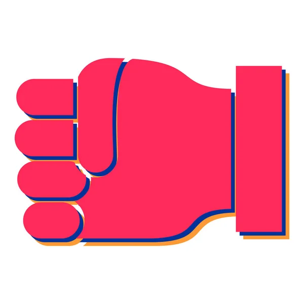 Boxing Gloves Icon Flat Illustration Punching Fist Vector Icons Web — ストックベクタ