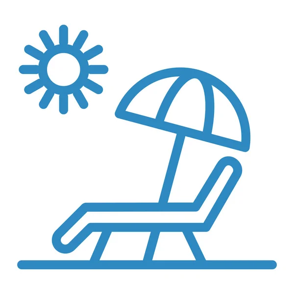Strand Web Symbol Einfache Illustration — Stockvektor
