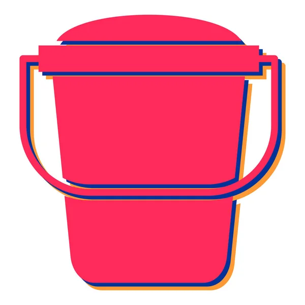 Bucket Icon Vector Illustration Simple Design — Stock Vector