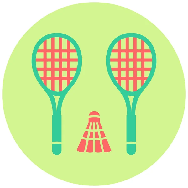 Badmintonová Ikona Vektorová Ilustrace — Stockový vektor