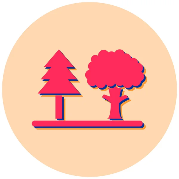 Forest Web Icon Simple Illustration — Stock Vector