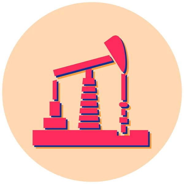 Pompa Dell Olio Semplice Illustrazione — Vettoriale Stock