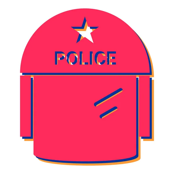 Icono Del Casco Policía Vector Ilustración Diseño Simple — Vector de stock