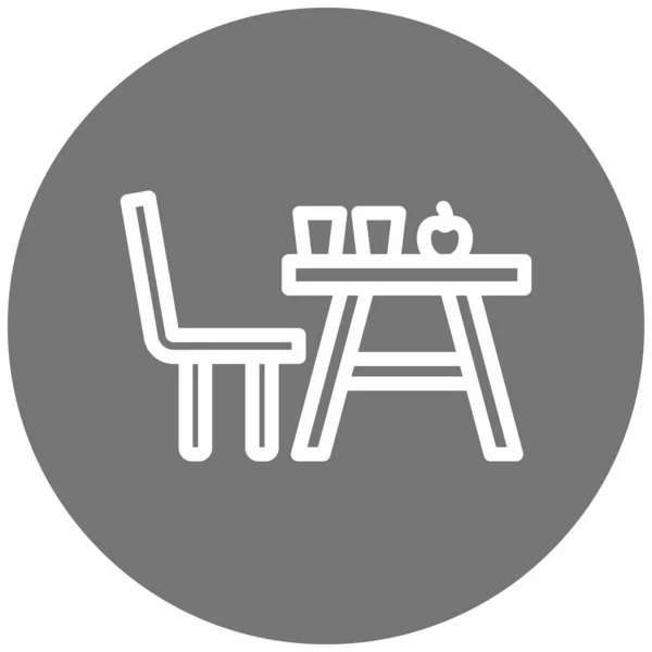 Τραπέζι Web Εικονίδιο Απλή Απεικόνιση — Διανυσματικό Αρχείο