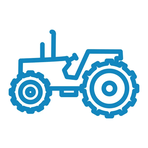 Icono Del Tractor Esquema Ilustración Los Iconos Vectoriales Granja Para — Vector de stock