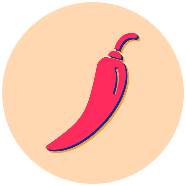 Chili Pepper Diseño Simple — Vector de stock
