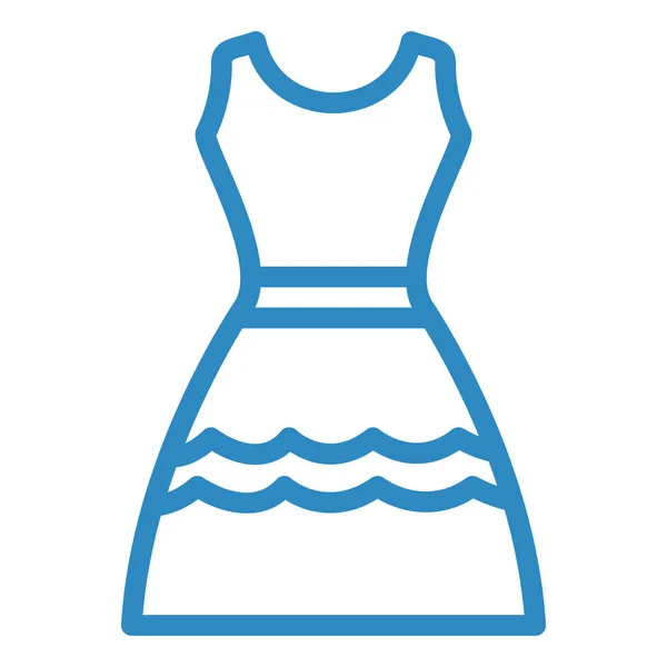 Vestido Ícone Web Ilustração Simples — Vetor de Stock