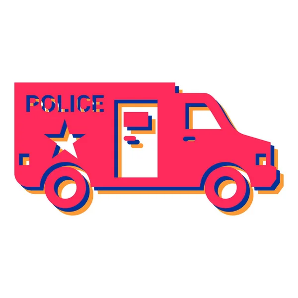 Ikona Policji Wektor Ilustracja Prosty Projekt — Wektor stockowy