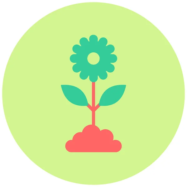 Flor Icono Web Ilustración Simple — Vector de stock