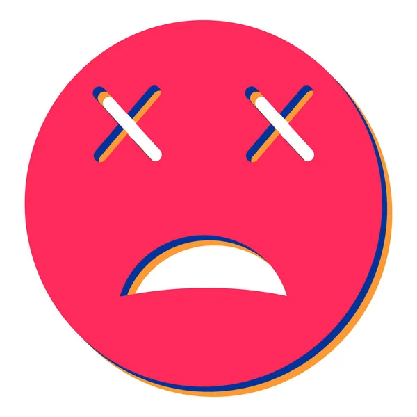 Crying Face Emoticon Icon Vector Illustration Design — Stock Vector