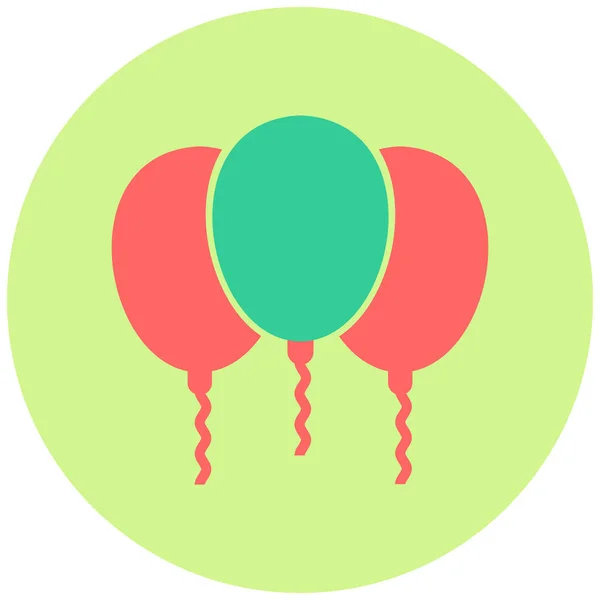 Μπαλόνι Web Εικονίδιο Απλή Απεικόνιση — Διανυσματικό Αρχείο