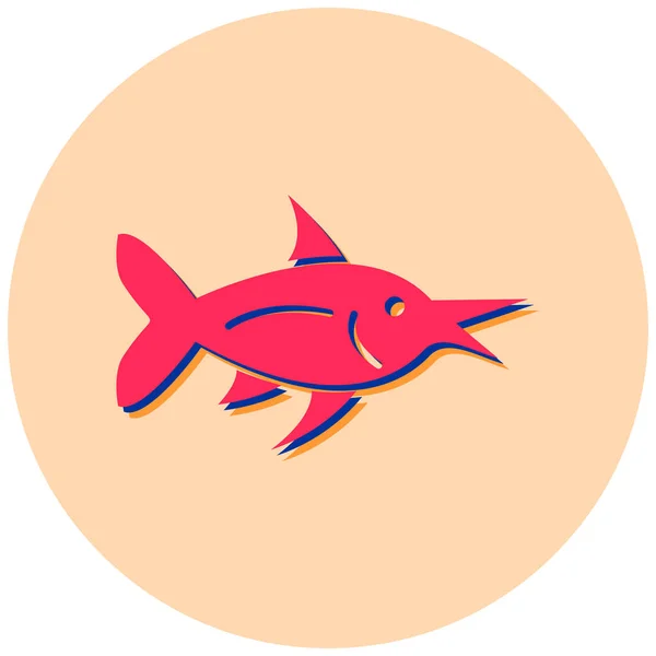 Balık Web Simgesi Basit Illüstrasyon — Stok Vektör