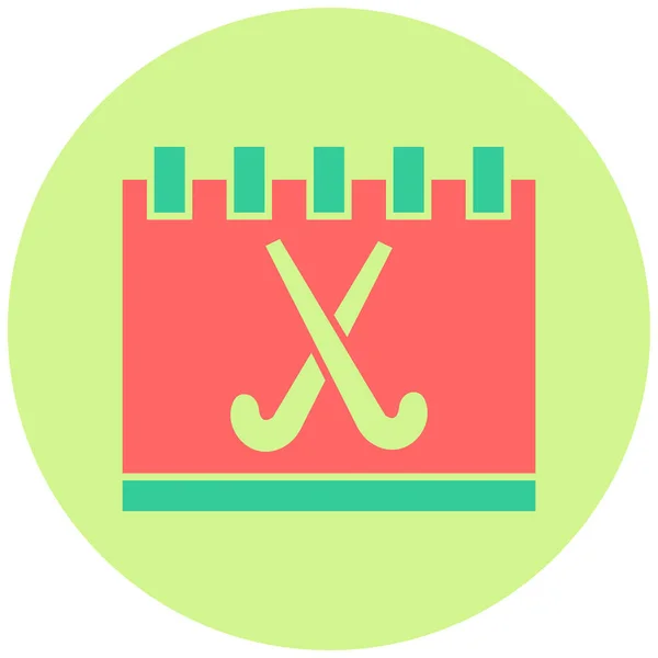 Hockey Schedule Web Icon Simple Illustration — Stock Vector