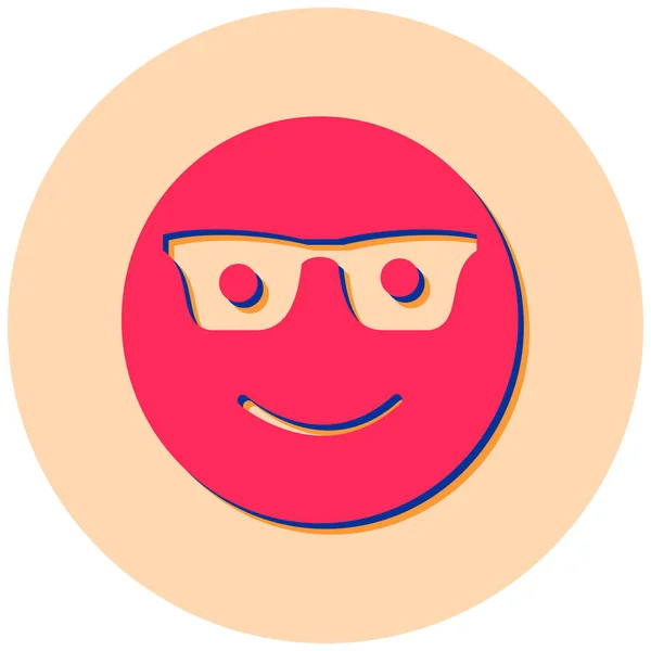 Gesicht Emoticon Web Icon Vektorillustration — Stockvektor