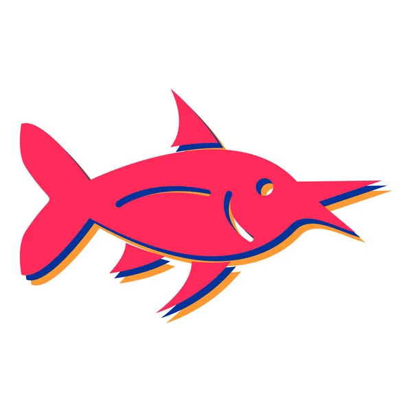 Fisch Symbol Cartoon Illustration Von Hai Vektorsymbolen Für Das Web — Stockvektor