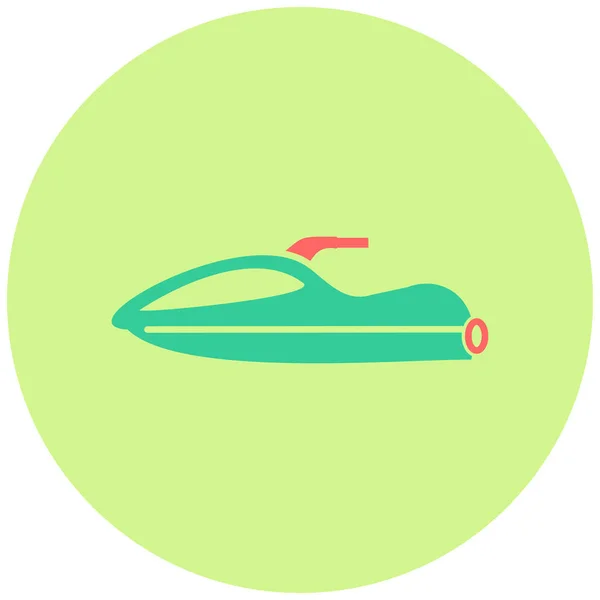 Jet Ski Web Icon Simple Illustration — Stock Vector