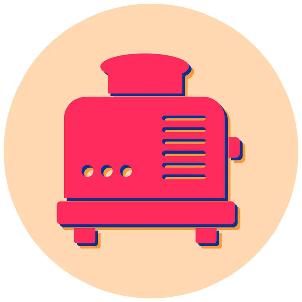 Toaster Web Icon Simple Design — Stock Vector