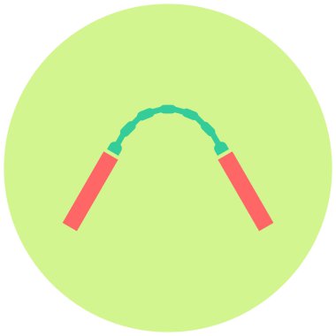 Nunchaku simgesinin vektör illüstrasyonu