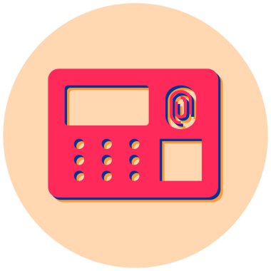 hesap makinesi düz vektör simgesi