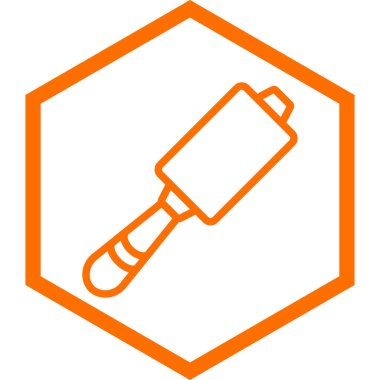 boya fırçası ikonu. vektör illüstrasyonu