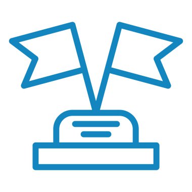 Modern bayrak simgesinin vektör illüstrasyonu