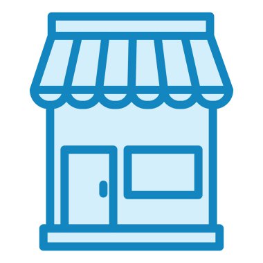 Dükkan. Web simgesi vektör illüstrasyonu