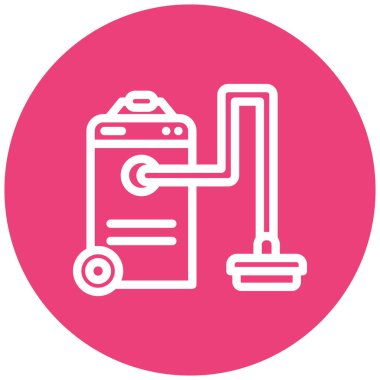Elektrikli süpürge simge vektör çizim