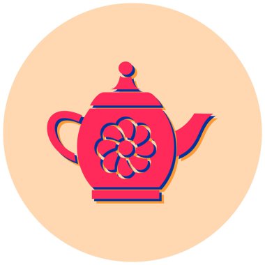 Çaydanlık ikonu. vektör illüstrasyonu