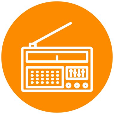 Radyo. Web simgesi basit tasarım
