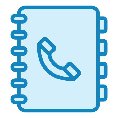 Telefon rehberi. Web simgesi basit illüstrasyon 